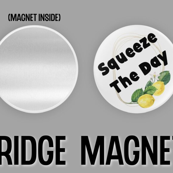 Lemon Theme Fridge Magnets Set Of 6 Metal Magnets For Home Office Kitchen School - Picture 3 of 6